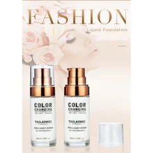 2019 30ml Color Changing Natural Waterproof Liquid Foundation With Moisturizing Control Oil Liquid Concealer