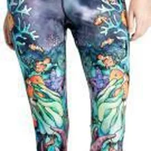 Женские леггинсы для фитнеса на морском дне, быстросохнущие брюки до середины икры, брюки, ropa mujer