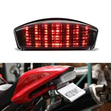 Ironwalls Humo Luz Trasera LED Posterior de la Motocicleta Tailight Correr Freno Gire señal de 12 V Para Ducati Monster 1000 600 620 IE 696 S4R