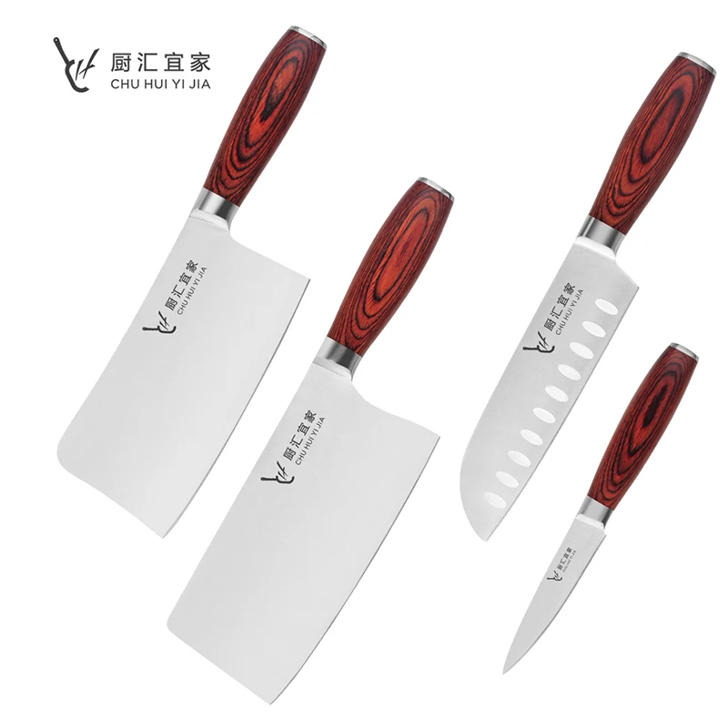 

Kitchen Knife Sets 7" inch Chopping Knife 3CR13 Stainless Steel 7" Meat Santoku Knife Sharp Cleaver Slicing Fruit Paring Knife