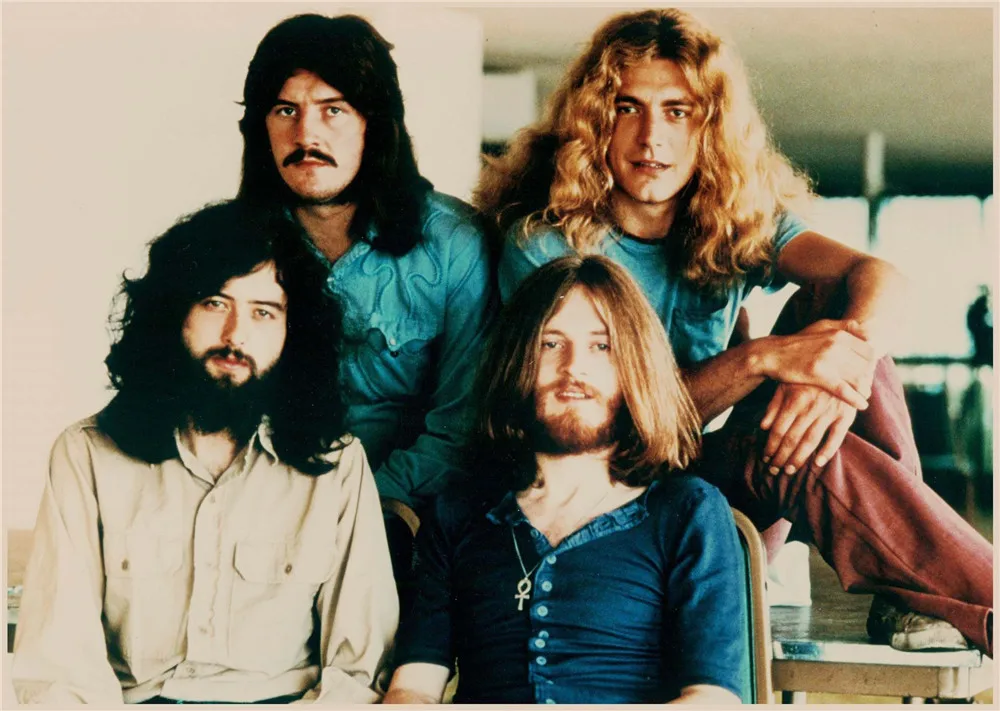 Шоколад Led Zeppelin рок-музыка постеры для украшения дома в винтажном стиле настенные наклейки для дома Художественный бренд MU22 - Цвет: Шоколад