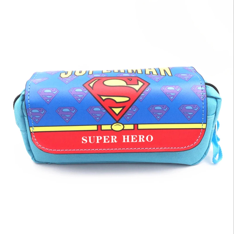 الجملة أعجوبة dc المحمولة حقائب التجميل حقيبة الطالب سبايدرمان و سوبرمان اخضر محفظة حقائب