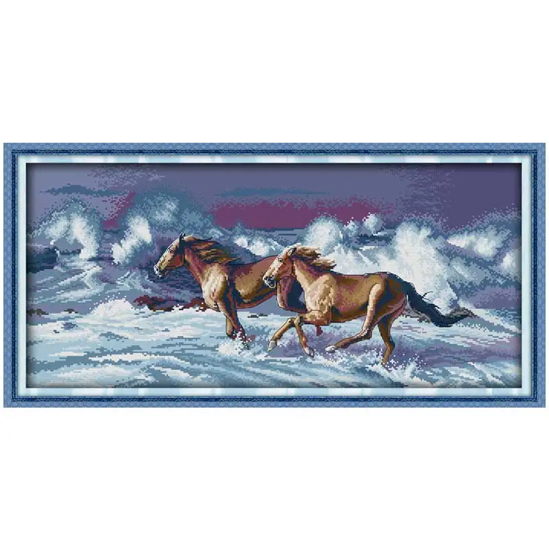 

A Galloping Horse (3) Patterns Counted Cross Stitch 11CT 14CT Cross Stitch Sets Chinese Cross-stitch Kits Embroidery Needlework