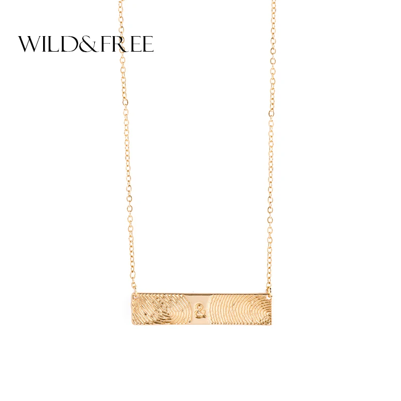 Wild & Free для женщин золотой прямоугольник длинное ожерелье с подвеской простое
