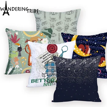 

Spaceship Pillowcase Colorful Home Cushions Custom 2018 New Cushion Moon Cushions Decorative Planet Cushion Cover for Indoor
