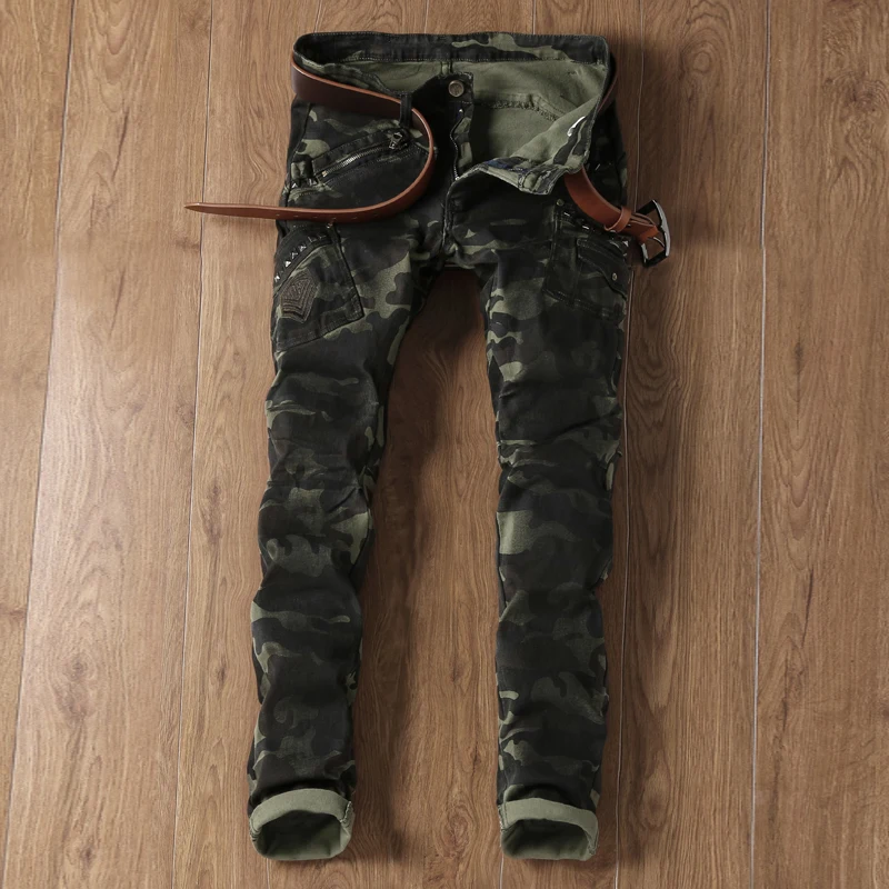 New Brand font b Men s b font Casual Black Biker font b Jeans b font