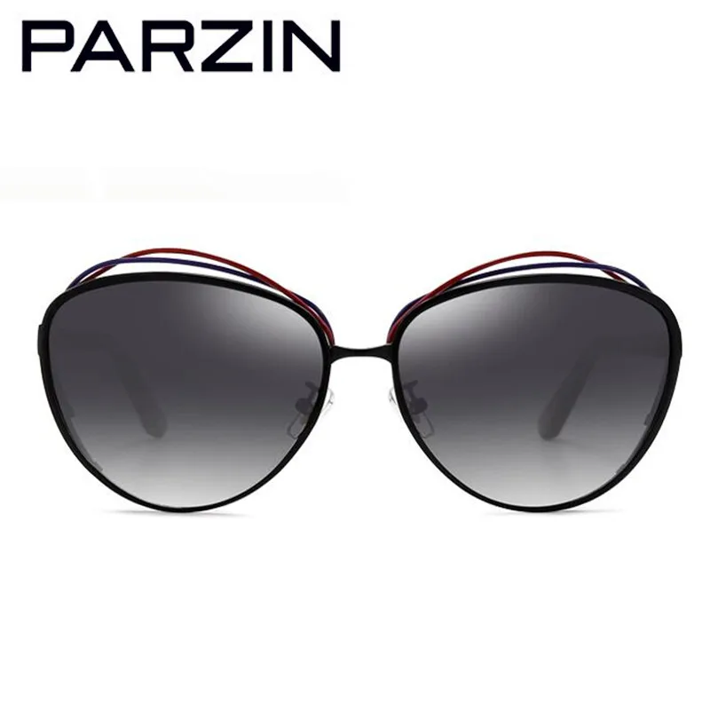 Sonnenbrille sliver Coffee sliver Neue Gläser Blue Pink Black Fall Übergroße 9838 Parzin Bunte Brillen Metall Polarisierte gold Damen Mit Weibliche Frauen 5ZzqqTwaS