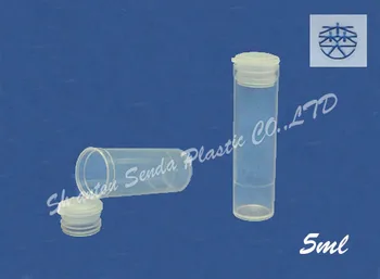 

100PCS/LOT FREE SHIPPING 5ML Small plastic bottle 5ml, Polypropylene Pharmacy Vials (Pill Containers) with snap cap