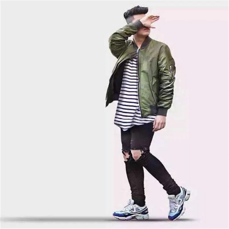 2017 мужские футболки tyga хип хоп swag полосатая футболка с длинным рукавом