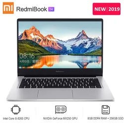 2019 Xiaomi Redmibook 14 Laptop Intel Core I5-8265U/I7-8565U NVIDIA GeForce MX250 8GB DDR4 256 GB/512 GB SSD Ultra Tipis Notebook