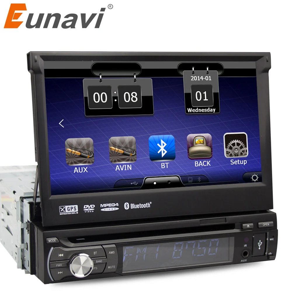Eunavi 1 din car autoradio dvd player AMP GPS Navigation ...