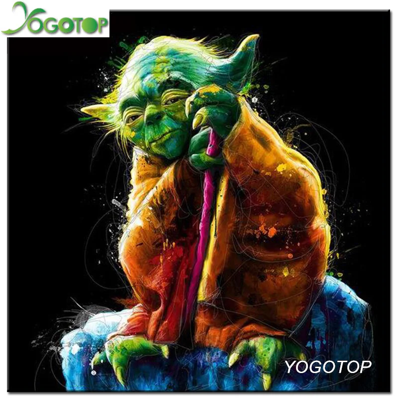 

YOGOTOP Diy Diamond Painting Cross Stitch Pattern 5D Diamond Embroidery Star Wars Full Mosaic Needlework Home Decor ZB451