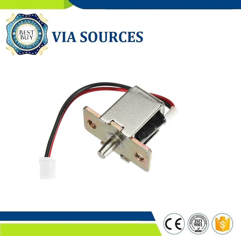 

Free Shipping DC 12V 0.5A Mini Electric Bolt Lock Push-Pull Cylindrical Cabinet Lock 5mm Stroke Access Control Home Security