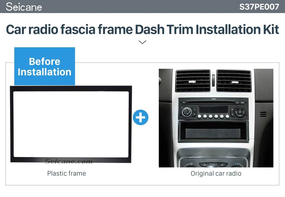 Seicane 2 Din 178*102 мм Автомобильная Радио фасции для 2001-2008 PEUGEOT 307 Dash монтажный комплект адаптер CD накладка Панель Авто стерео аудио рамка