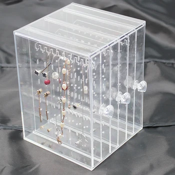 

New arrivals 108 pairs acrylic earring organizer earring stand holder clear pairs acrylic earring organizer storage racks TZ22
