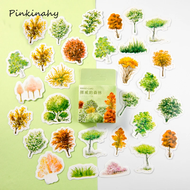 

46 pcs/pack The Norway Forest Bullet Journal Decorative Stickers Scrapbooking Stick Label Diary Stationery Album Stickers HT010