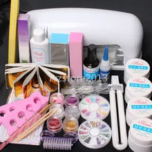 9 Вт УФ-сушилка лампа шлифовальный брусок Типсы для дизайна ногтей гель инструмент DIY Набор