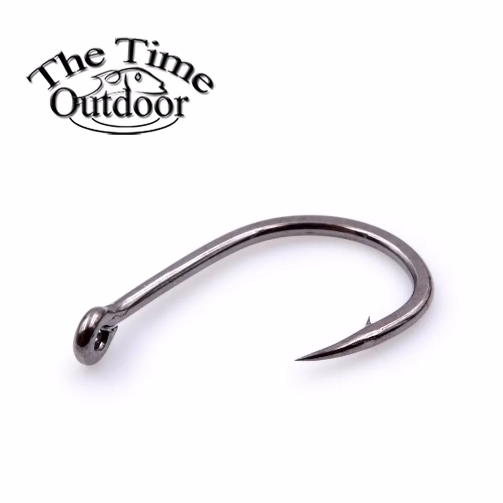 Premium Barbed Carbon Steel Fishing Hooks - High-Quality Carp Tackle (1 Pack)