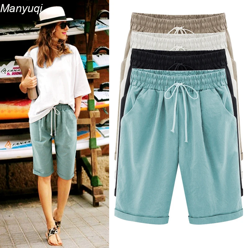 Summer Cotton Shorts For Women Casual 