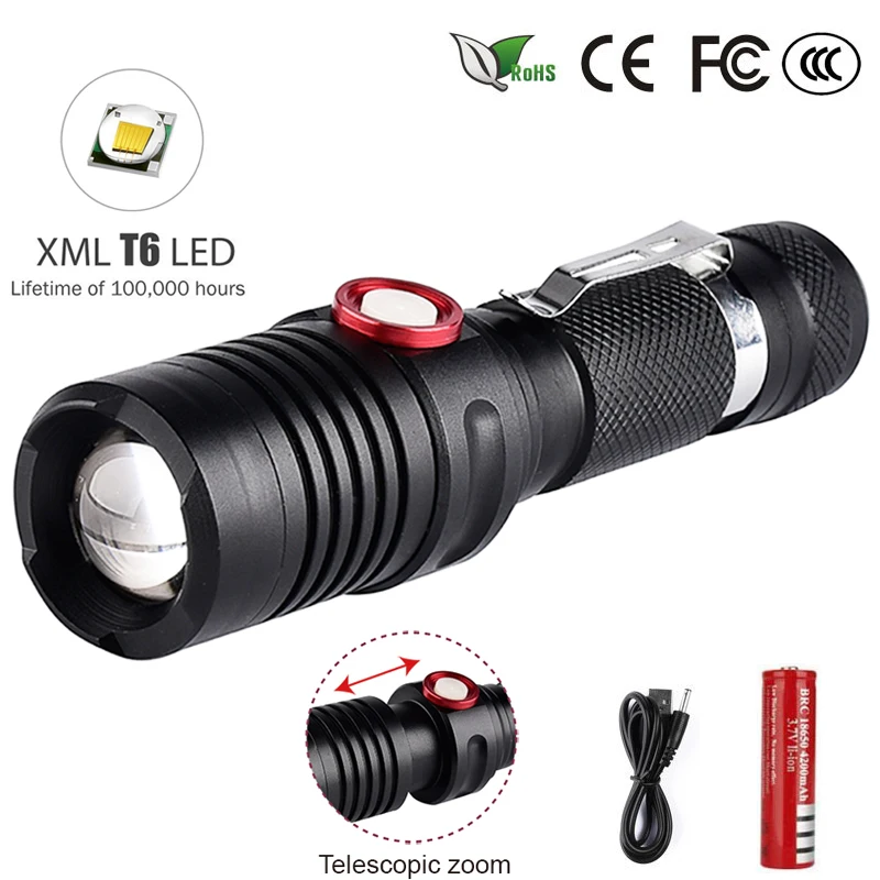 

LED Tactical Flashlight Brightest Handheld Flashlights Zoomable LED Flashlight 5000 Lumens Handheld Flash Light in Emergency z50