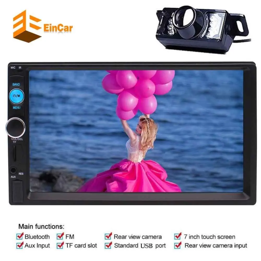 

2 Din In Dash Car headunit Stereo MP5 Player 7 " Capacitive Multi-Touch Screen FM Radio Video no-dvd USB/SD/TFT Rear View Camera