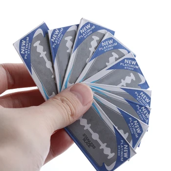 

10Pcs/Box 2020 Hot Sale Men Razor Blades Safety Hair Cutting Shaving Sharper Thinning Double Edge Stainless Steel Beard Blades