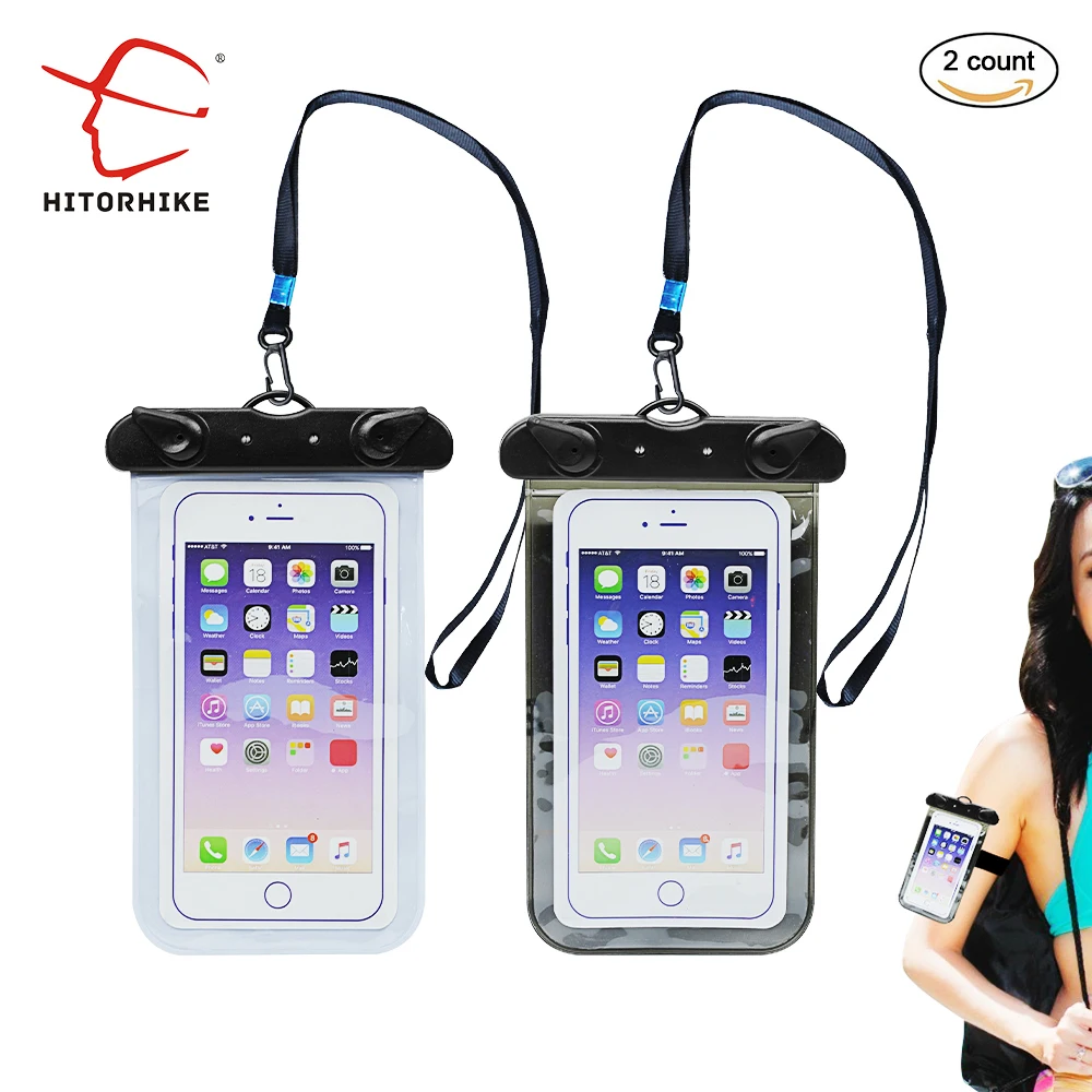 

2pcs/set Inflatable Waterproof Mobile Phone Bag with Strap Dry Pouch Cover for iPhone 8 7 6s Samsung Galaxy TPU Swimming Cases