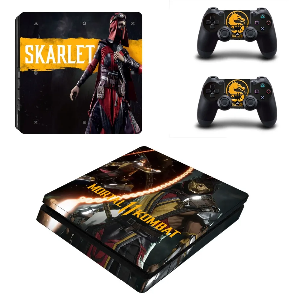 Mortal Kombat PS4 тонкая кожа Стикеры для Игровые приставки 4 консоли и 2 контроллеры PS4 тонкие скины Стикеры виниловая наклейка