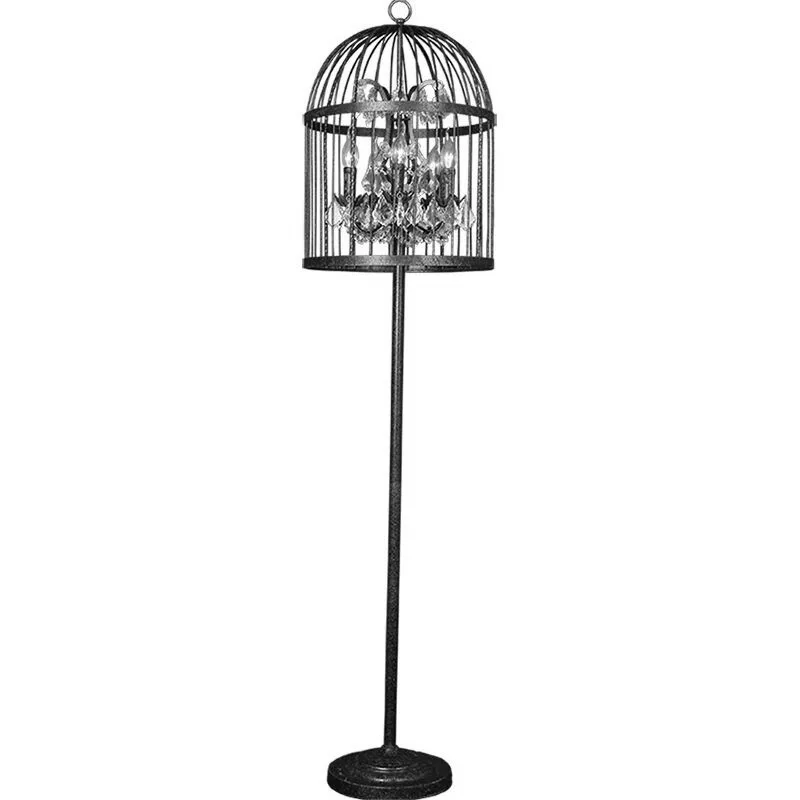metal cage floor lamp