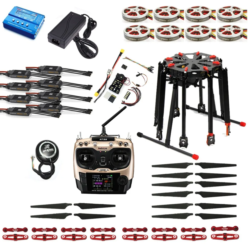  JMT DIY Foldable GPS RC Racer Tarot X8 TL8X000 8-Axle Frame 350KV 40A PX4 32 Bits Flight Controller