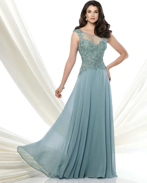 Aqua Mother of the Bride Dress