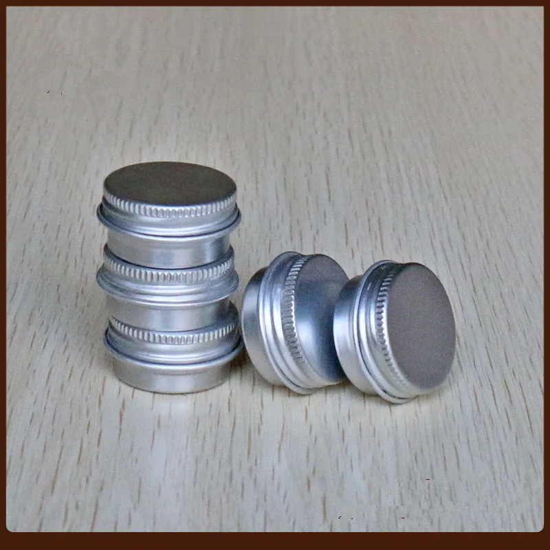 (200pcs)5g empty round aluminum lip balm tins for cosmetic packagingr,5cc cream jar bottle with