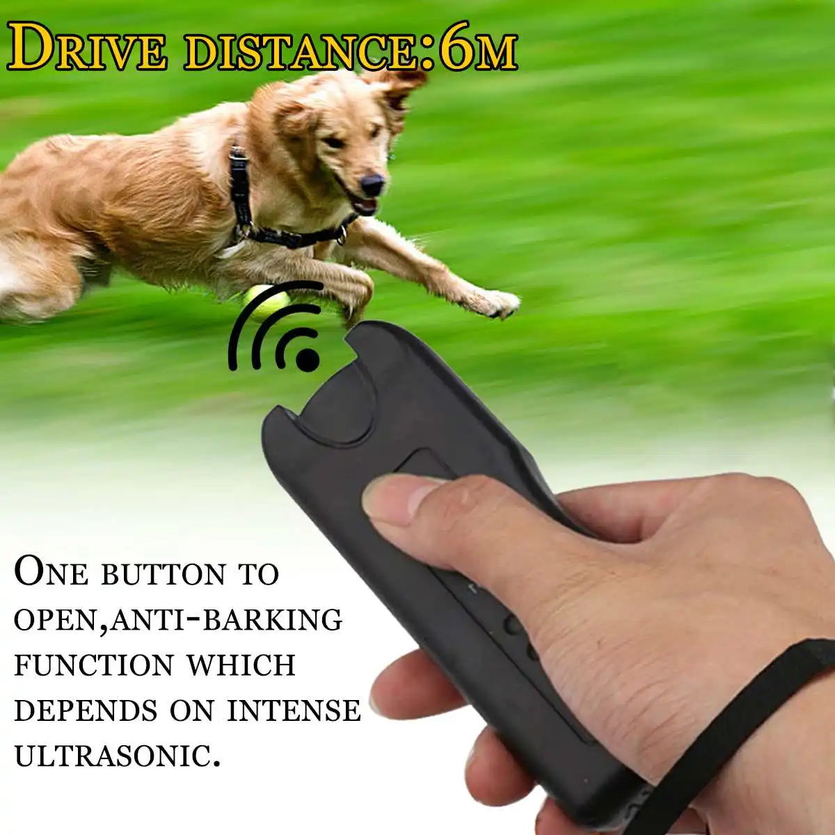 

Dog Anti Barking Device Ultrasonic Dog Repeller Chaser Stop Aggressive Animal Attacks Repeller With LED Flashlight Pet Training