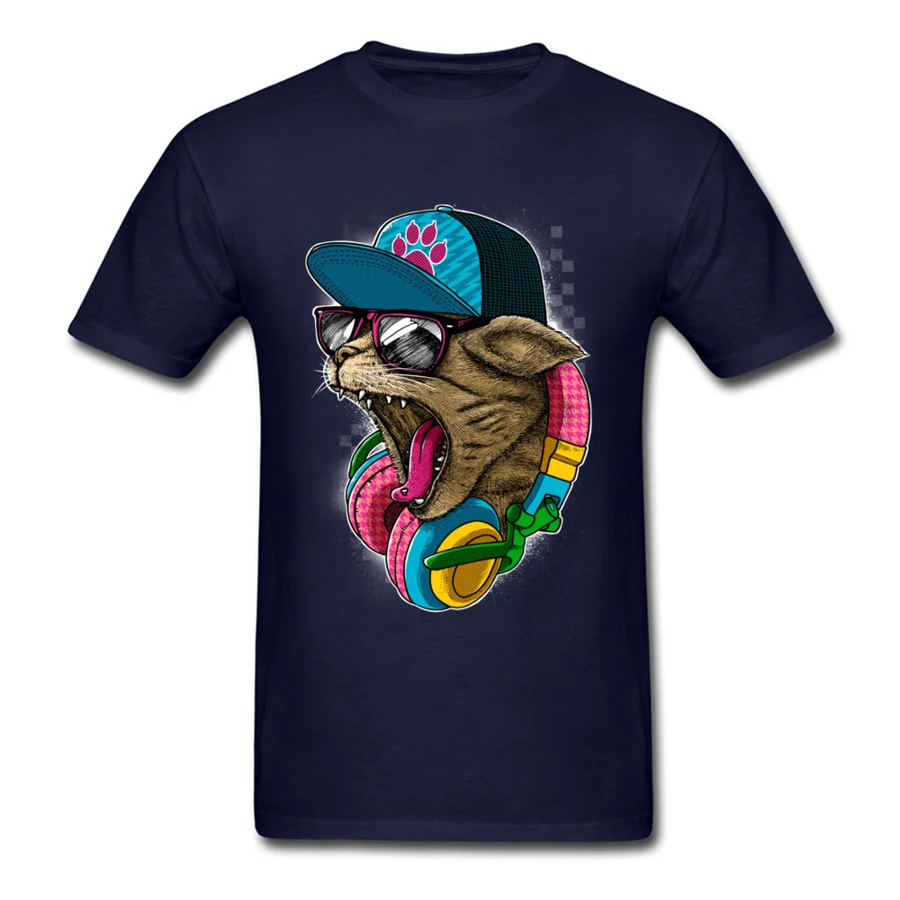 Cool Wild Men Retro Group Tops Tees O Neck Autumn Cotton Tshirts Fashionable Short Sleeve Tee-Shirt Drop Shipping Cool Wild navy