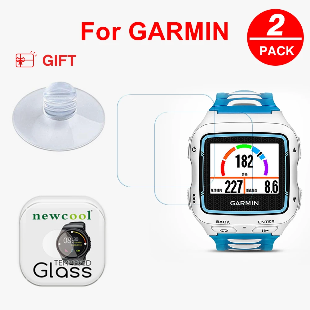 

NEWCOOL 2pcs Tempered Glass Screen Protector with Dust Removal Sticker watch Films for Garmin 920xt Smart Watch Guard Glass Film