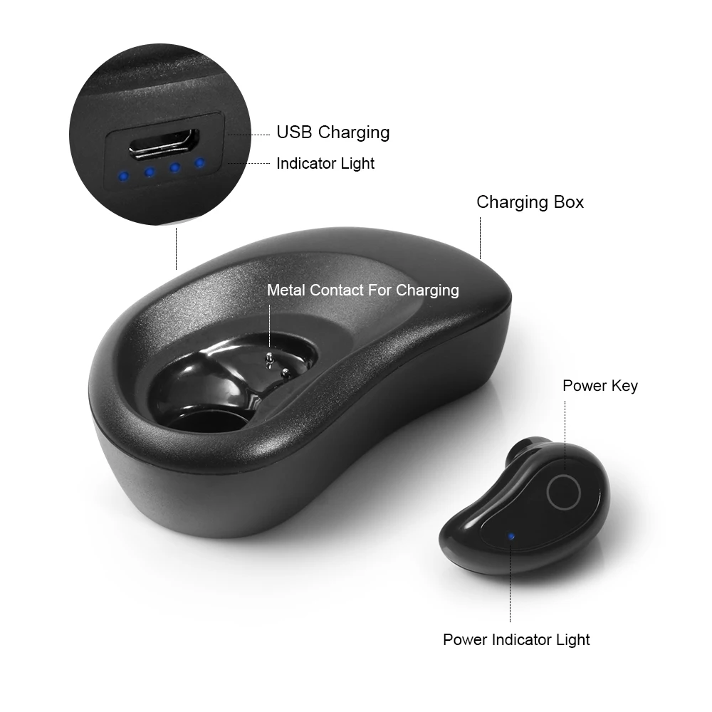 

Mini Wireless in-ear earphone Hands Free Earphones Blutooth Stereo Auriculares Earbuds bass Bluetooth Headset