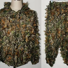 Realtree камуфляж охота лист сетка Ghillie костюм куртка и брюки-MH010