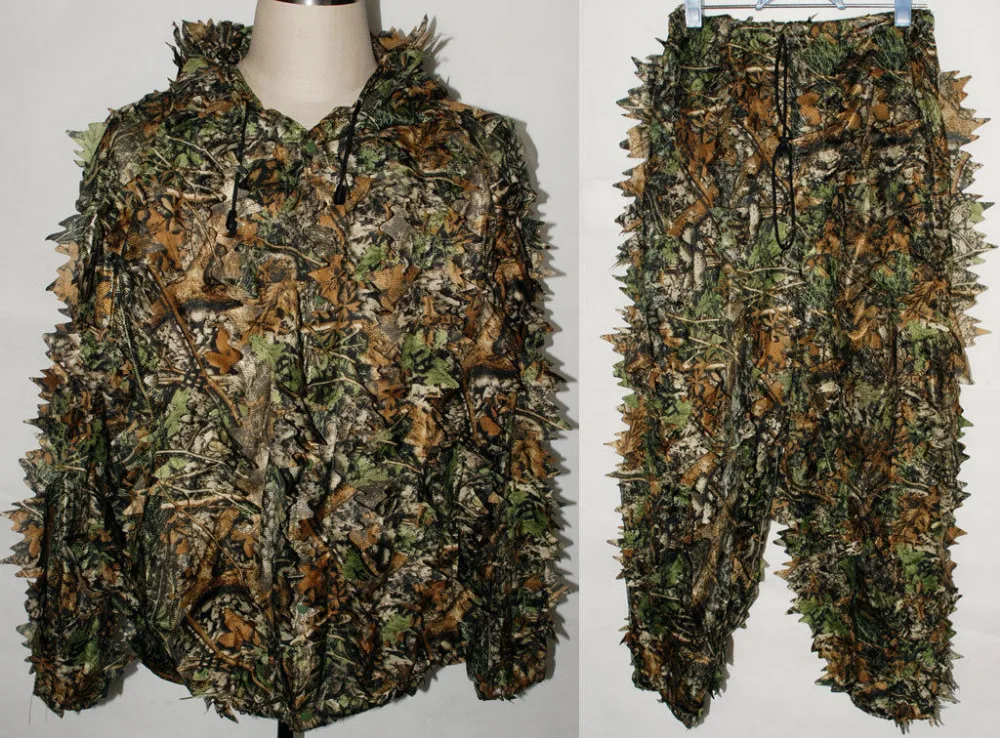 Realtree Camo Hunting Leaf Net Ghillie Suit Jacket And Trousers- MH010 | Спорт и развлечения