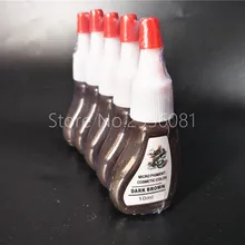 5 шт. темно-коричневые цвета Перманентный Макияж Микро Пигмент татуировки чернила 10 мл/бутылка краски набор для бровей подводка для глаз