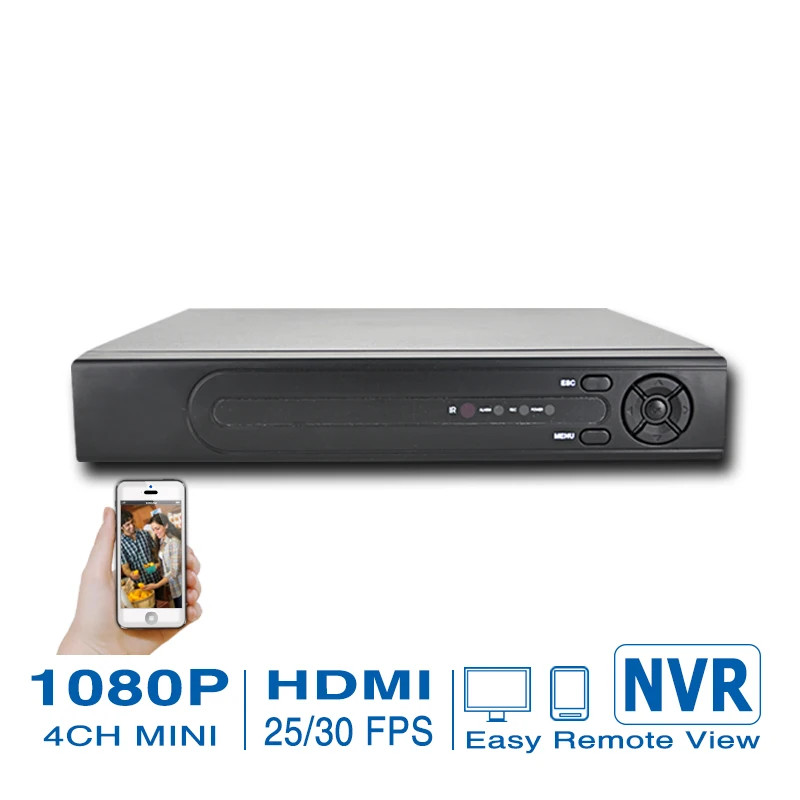 Mini 4CH H.264 CCTV DVR NVR Recorder P2P iCloud 4ch Full 960H Up to HD 1920*1080 CCTV DVR 1080P 4CH NVR Recorder Free Shipping