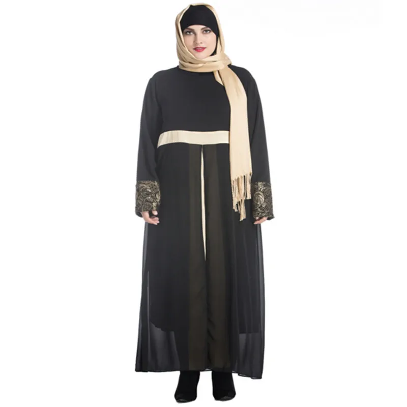 Кружева длинным рукавом dress o шея повседневная bodycon бальные платья исламские muslim
