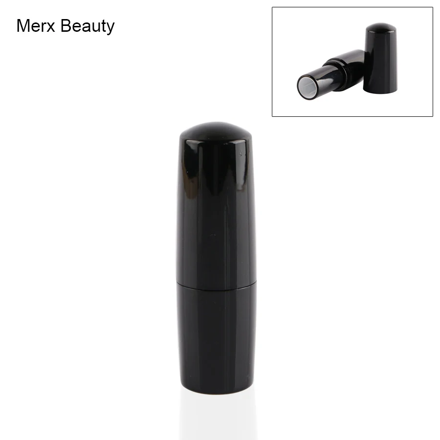 5/50PCS 4G Black Round Lip Balm Tubes Empty Plastic Lip Stick Case High