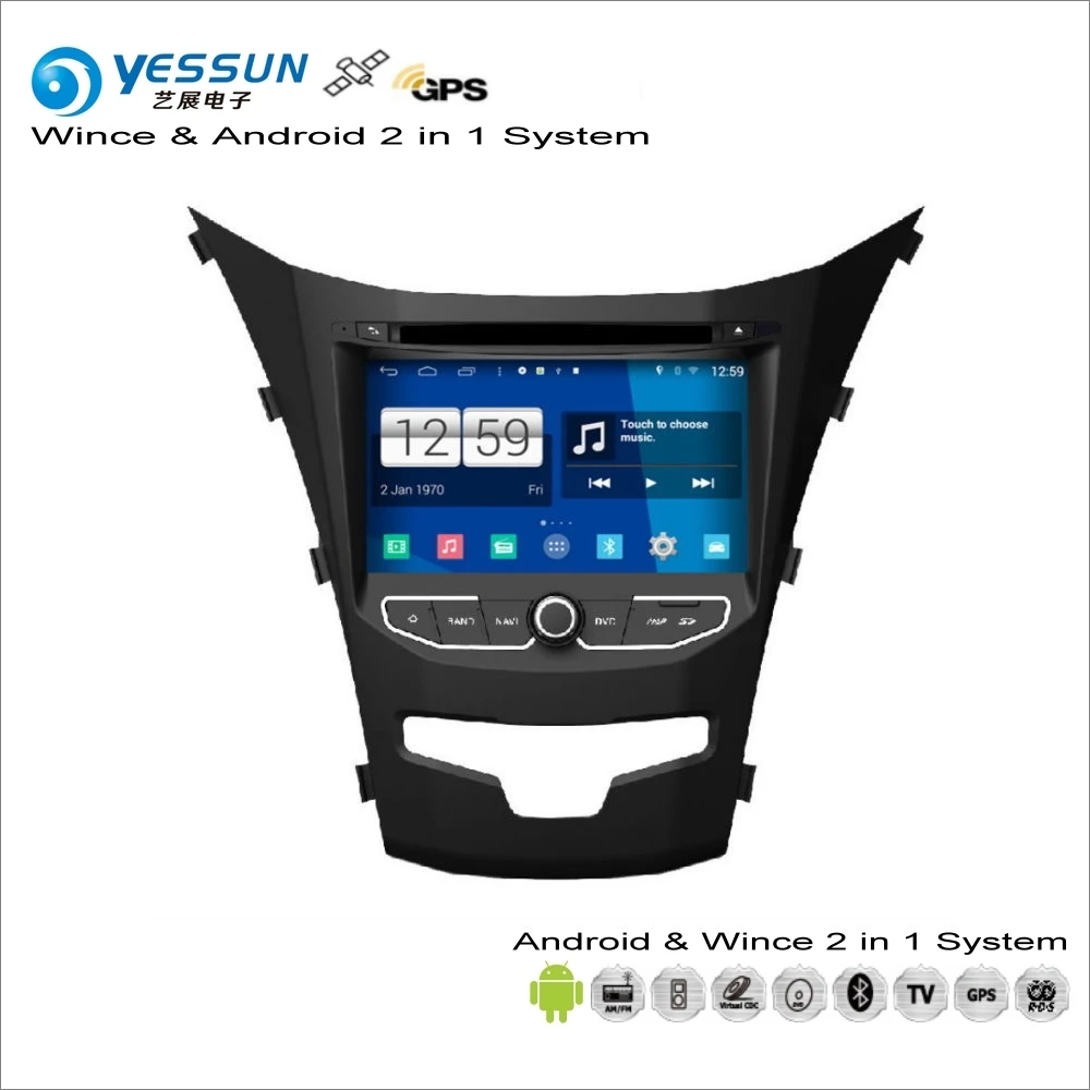 Cheap YESSUN For SsangYong Actyon / Korando 2013~2015 Car Android Radio CD DVD Player GPS Navi Map Navigation Audio Video Stereo 2