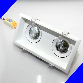 

Double 2*10W LED downlight Dimmable 20W LED Ceiling LED dared light AC85-265V spotlights warm/cool white plafond recessed lamps