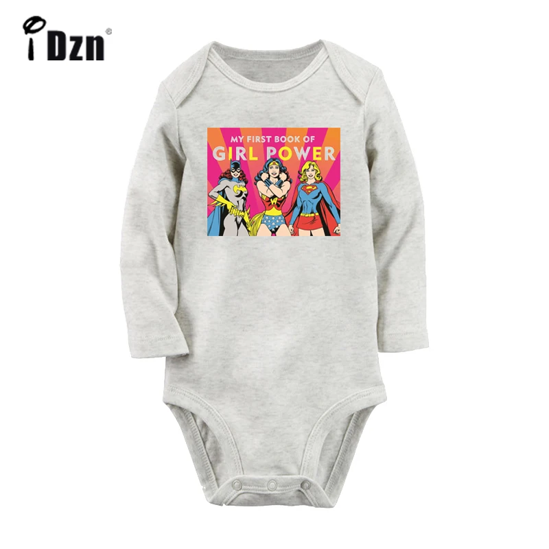 JaBaby1195GC Popular Superman Symbol Animation Wonder Woman Design Newborn Baby Bodysuit Toddler Long Sleeve Onsies Jumpsuit Cotton Clothes - Цвет: JaBaby1195GC