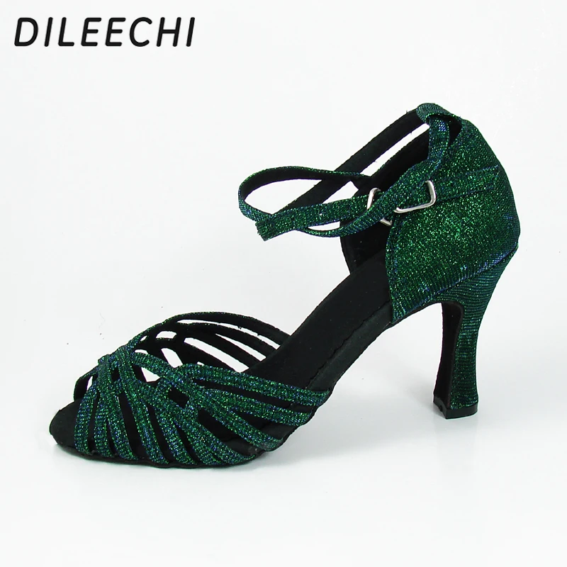 Dance Shoes Adult Women's Latin Ballroom Samba Sandals Heels 6cm 5cm