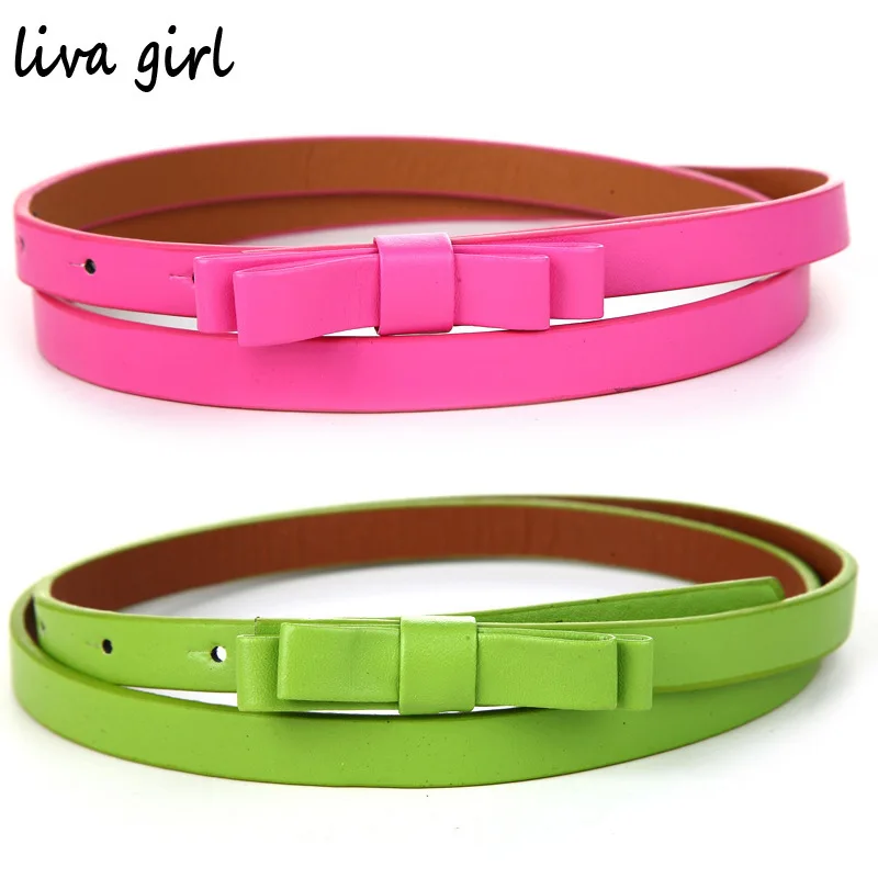 Buy New Fashion Candy Color Girls Cute Belts Woman PU
