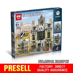 Лепин 15041 Street Building MOC-14248 большой торговый центр Набор строительных Конструкторы кирпичи новый 10211 сборки малыш игрушечные лошадки