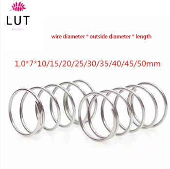 

10pcs 304 stainless steel spring pressure spring short compression spring Wire diameter 1.0*outside diameter 7* length 10-50