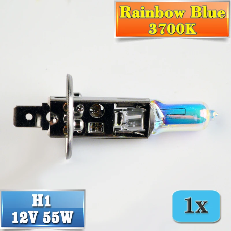 Flytop H1 Halogen Bulb 12V 55W 100W Clear Super White Yellow ION Rainbow 2200Lm Quartz Glass Car Headlight Lamp